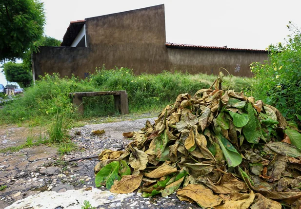 Praça Gentil Macedo encontra-se abandonada no bairro Saci