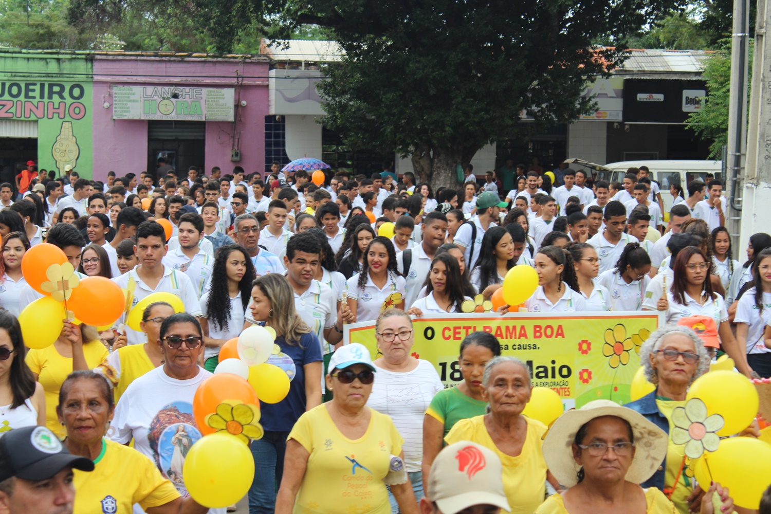 Estudantes participam de caminhada em Altos