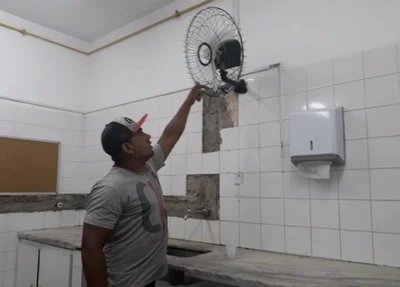 Ventilador quebrado no Hospital do Matadouro