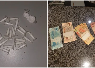 Material apreendido pela polícia
