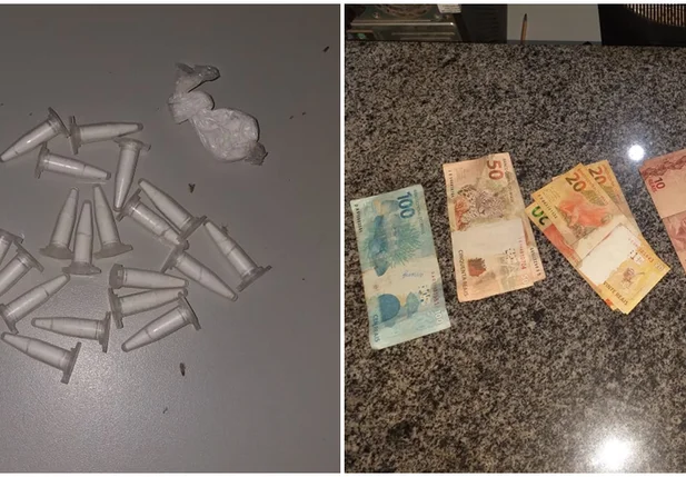 Material apreendido pela polícia