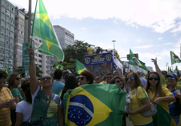 Ato em apoio a Bolsonaro no Rio de Janeiro