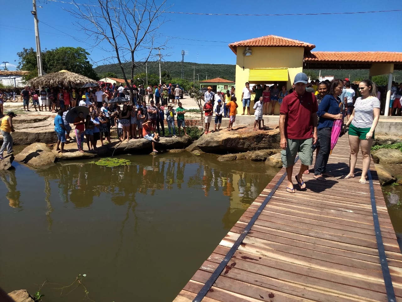 Açude na cidade de Paquetá
