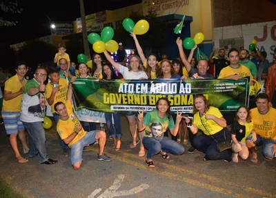 Manifestantes também defenderam a Reforma da Previdência