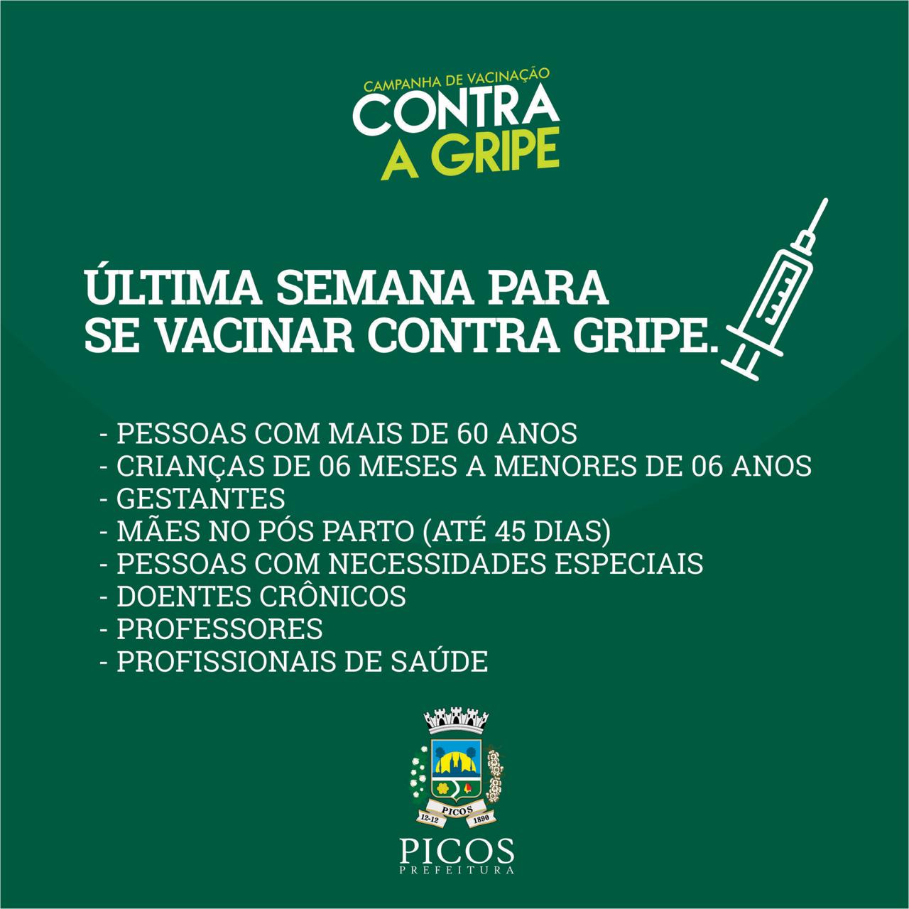 Campanha de vacinação contra gripe em Picos