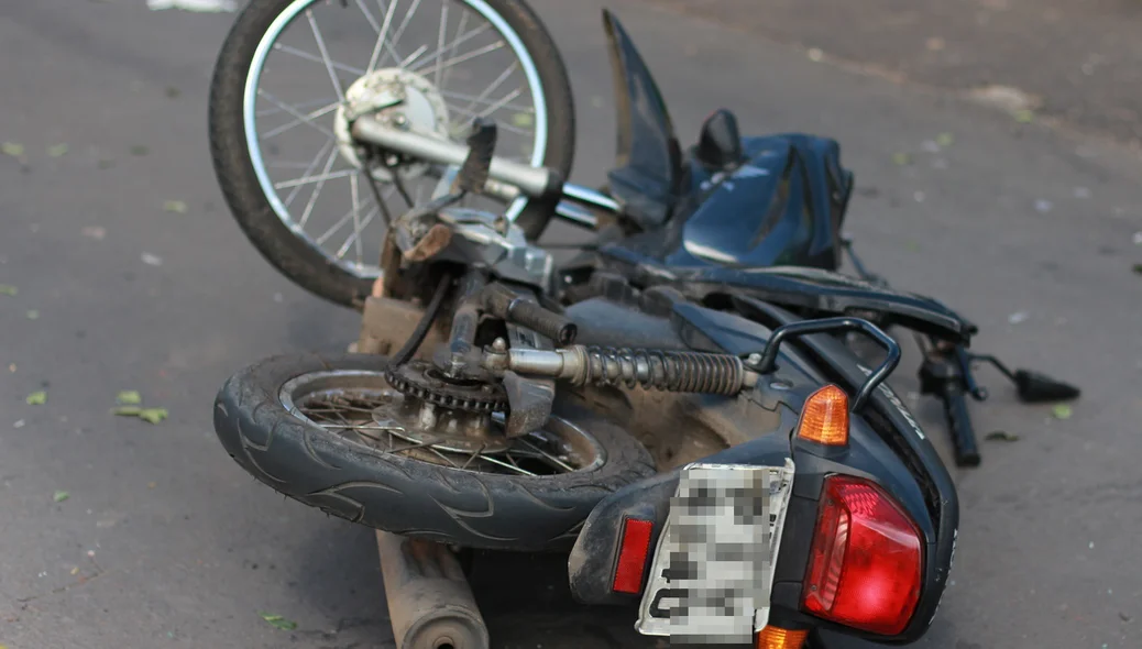 Motocicleta da vítima