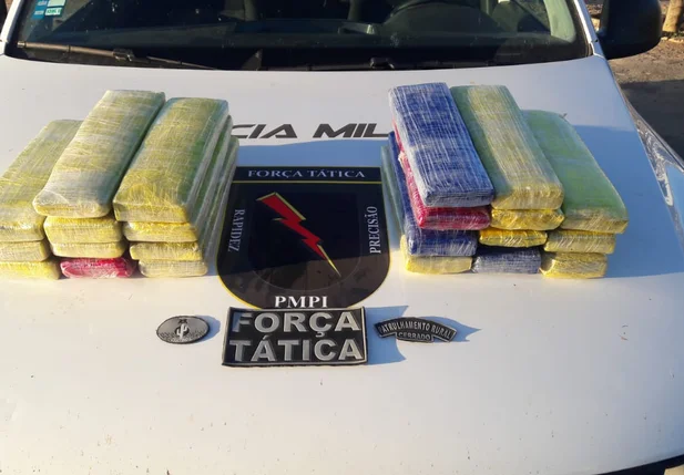 Drogas apreendidas pela Força Tática de Paulistana