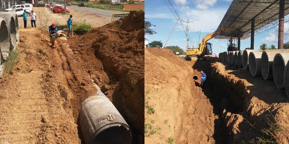 Obras de drenagem em Campo Maior