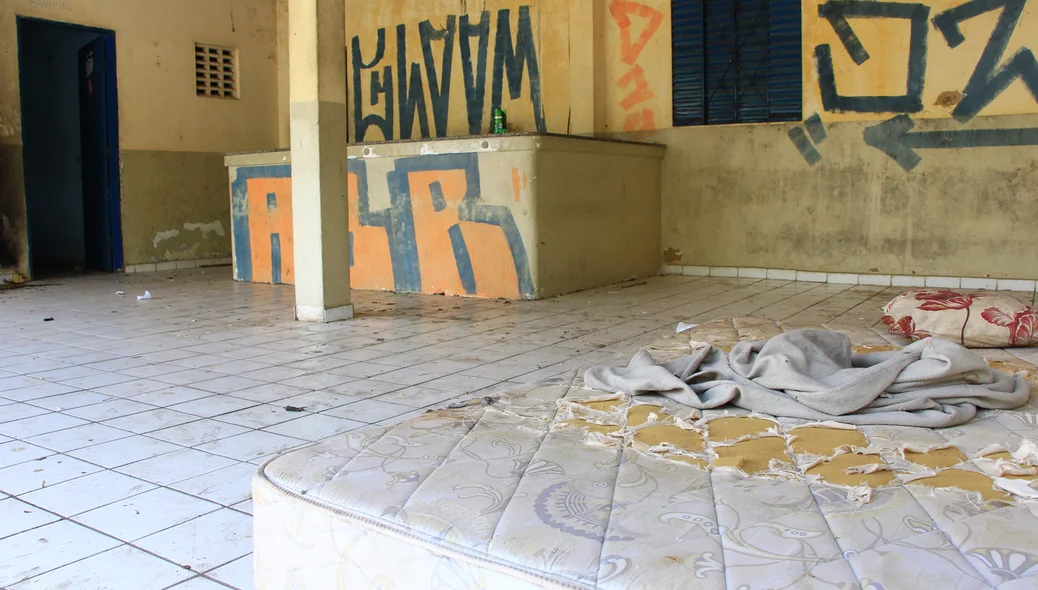 Antiga sede entregue aos usuários de drogas 