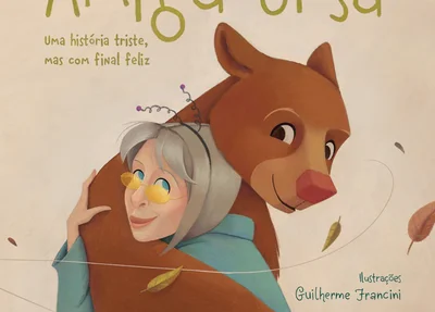 Livro sobre a ursa Rowena 