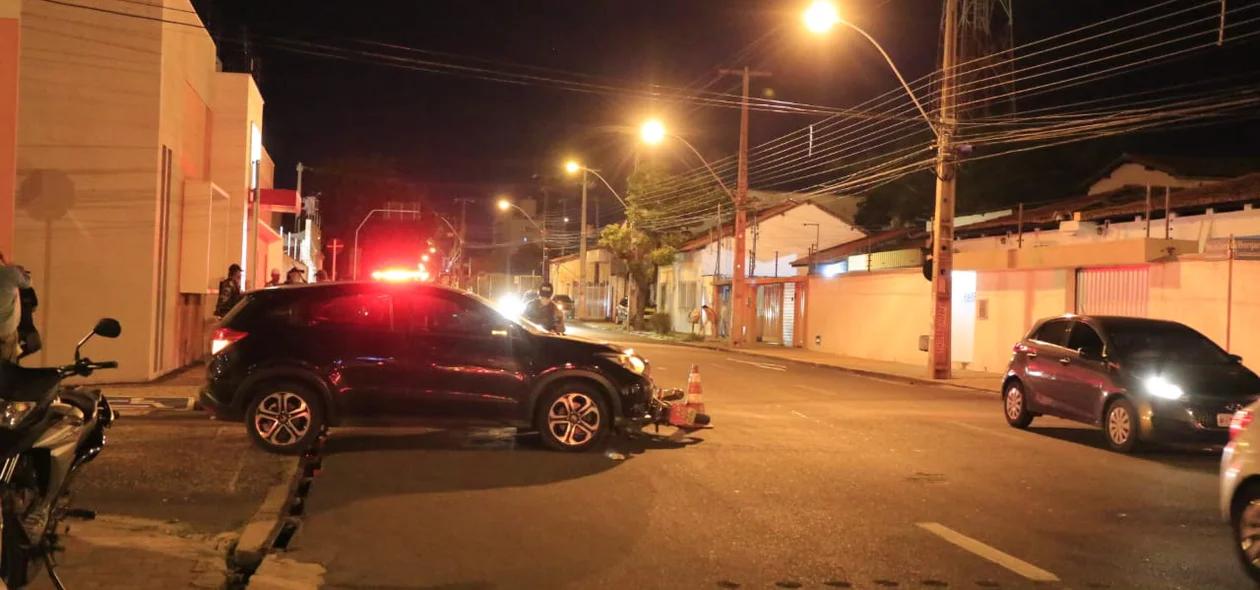 O acidente foi na Rua Pires de Castro