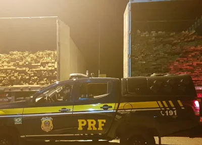 Polícia Rodoviária Federal apreendeu madeira ilegal
