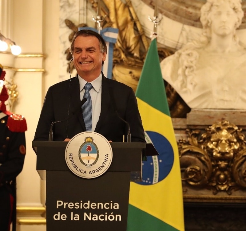 Bolsonaro em visita à Argentina