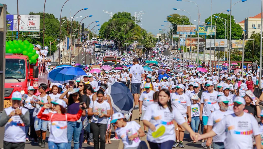 Participantes da 24ª Caminhada da Fraternidade