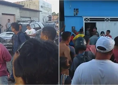 Populares cercaram a residência onde o suspeito se refugiou