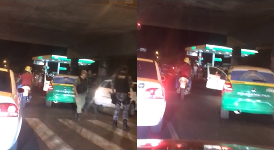Ocorrência terminou no viaduto do Promorar