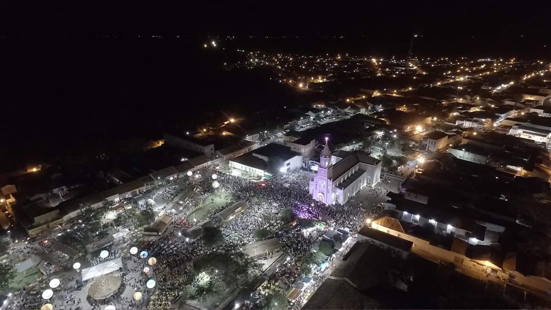 Vista aérea do Festejo de Santo Antônio em Campo Maior