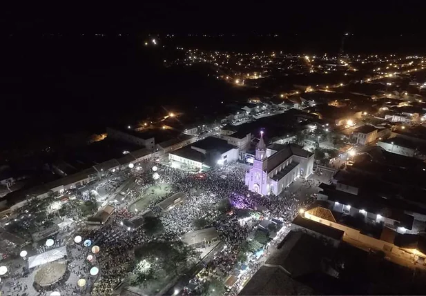 Vista aérea do Festejo de Santo Antônio em Campo Maior