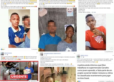 Amigos e parentes lamentam a morte do jovem