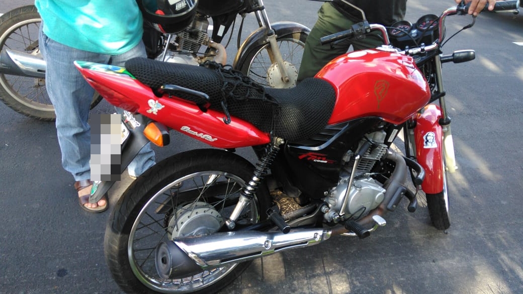 Motocicleta recuperada pela PM