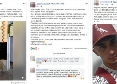 Amigos lamentam a morte de Natanael
