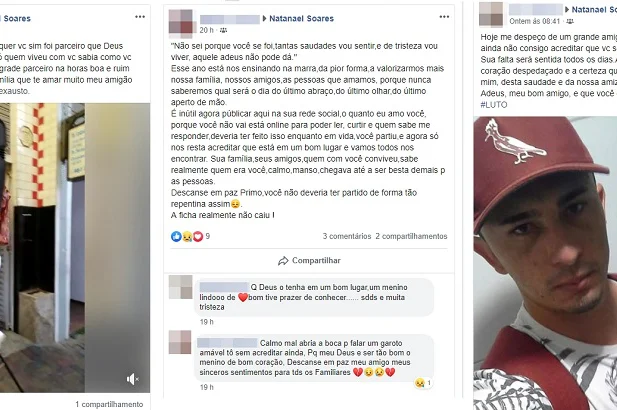 Amigos lamentam a morte de Natanael