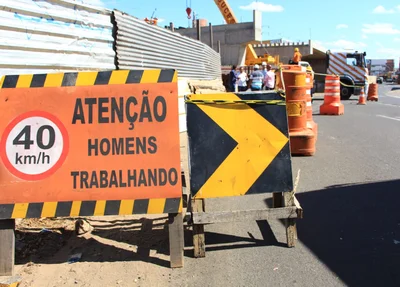 Trecho em obras
