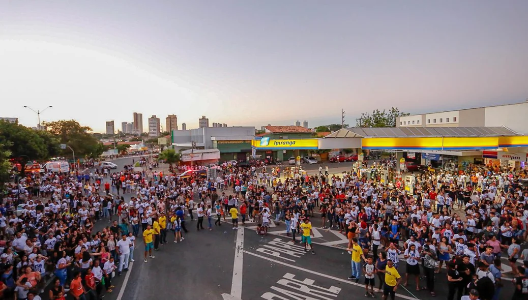A concentração ocorreu no bairro São Cristóvão
