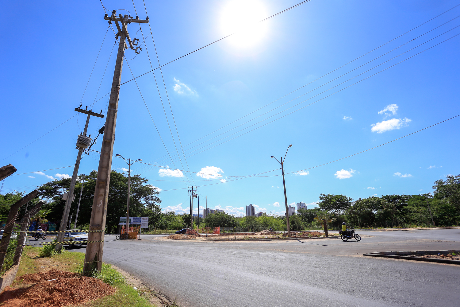 Local onde será implantado um poste