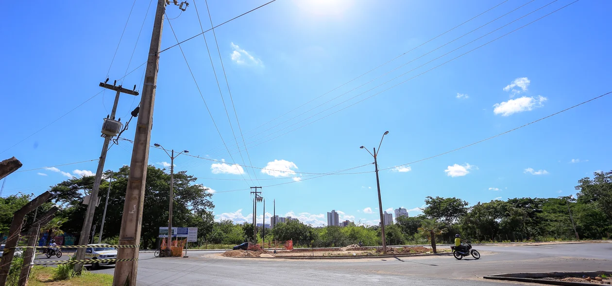 Local onde será implantado um poste