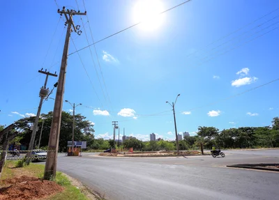 Local onde será implantado um poste