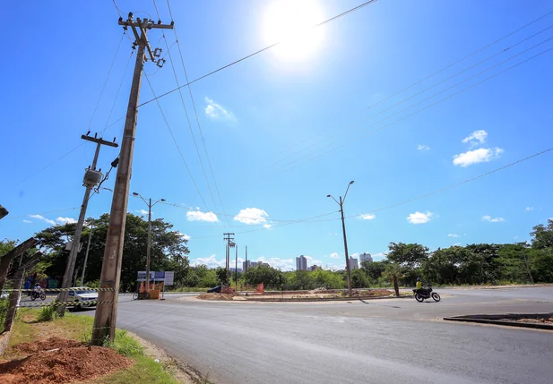 Local onde será implantado um poste