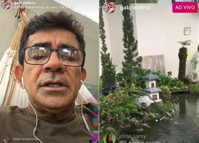 Pai do Gabriel Diniz faz live no Instagram do cantor