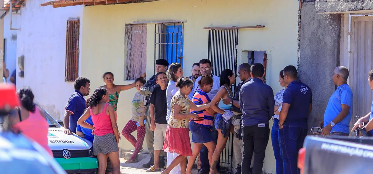 Casa onde aconteceu o crime