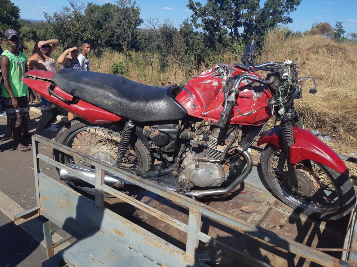 Motocicleta que estava no acidente