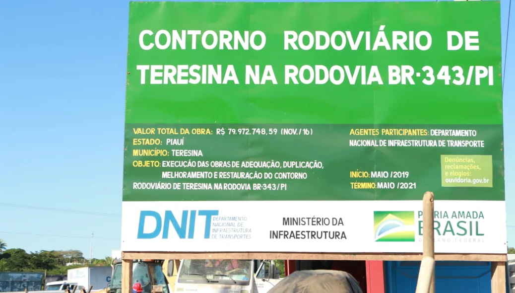 Obra na zona sudeste de Teresina