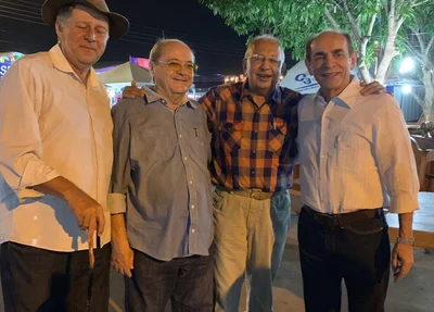 Sílvio acompanhado de Dr. Pessoa e Marcelo Castro
