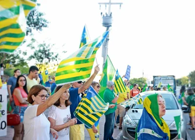 Apoiadores pró-Bolsonaro