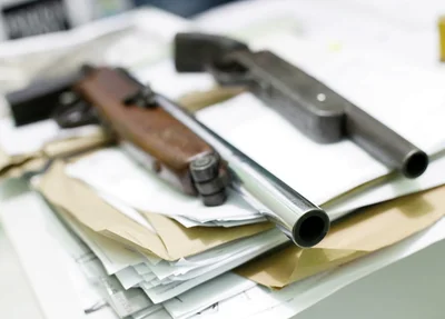 Armas encontradas pelo 22º DP