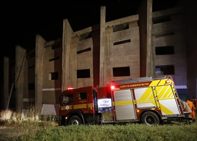 Corpo de Bombeiros no estádio Albertão