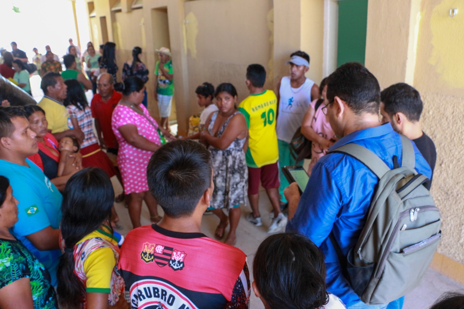 Venezuelanos em abrigo de Teresina