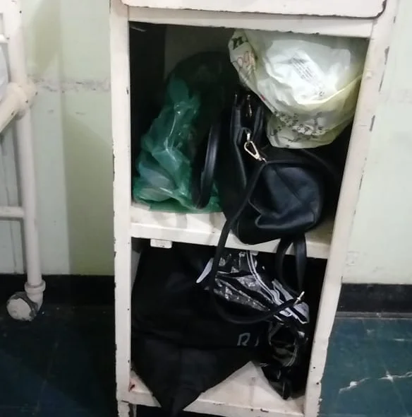 Bolsas e pertences de pacientes 