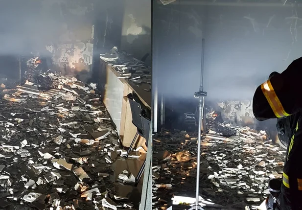 Fogo destrói ponto comercial na cidade de Picos