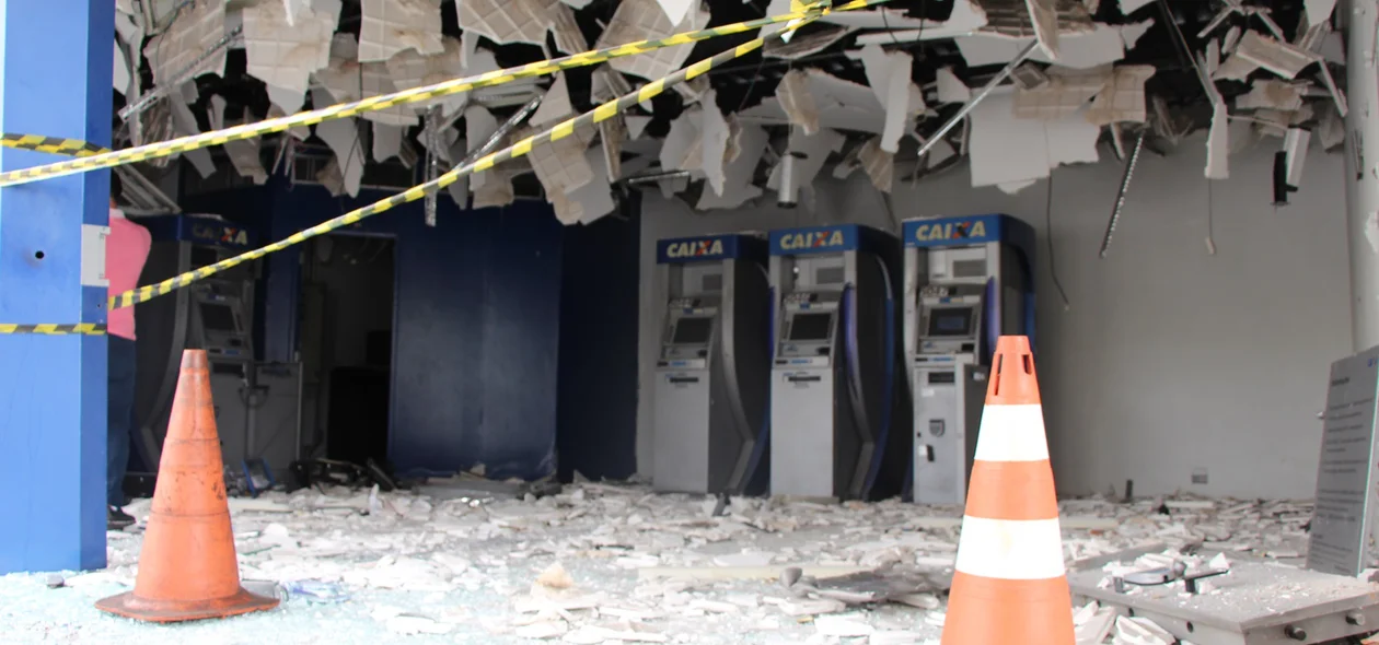 Posto da Caixa Econômica da Avenida Frei Serafim foi alvo de criminosos