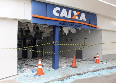 Posto de autoatendimento da Caixa da Avenida Frei Serafim foi alvo de criminosos