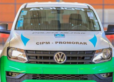 Viatura da Companhia Independente de Policiamento de Trânsito no Promorar