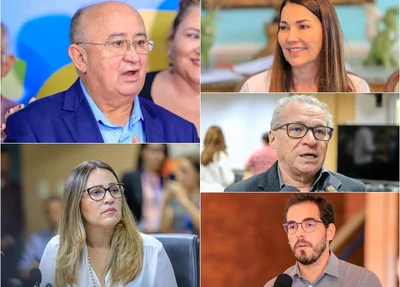 Rejane Dias, Margarete Coelho, Assis Carvalho, Marcos Aurélio Sampaio e Júlio César