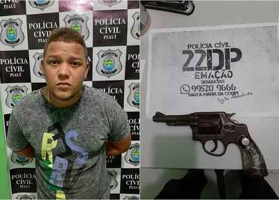 Suspeito foi preso por porte ilegal de arma de fogo