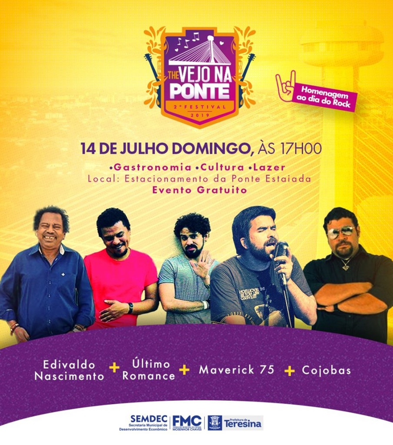 The Vejo na ponte faz alusão ao Dia do Rock