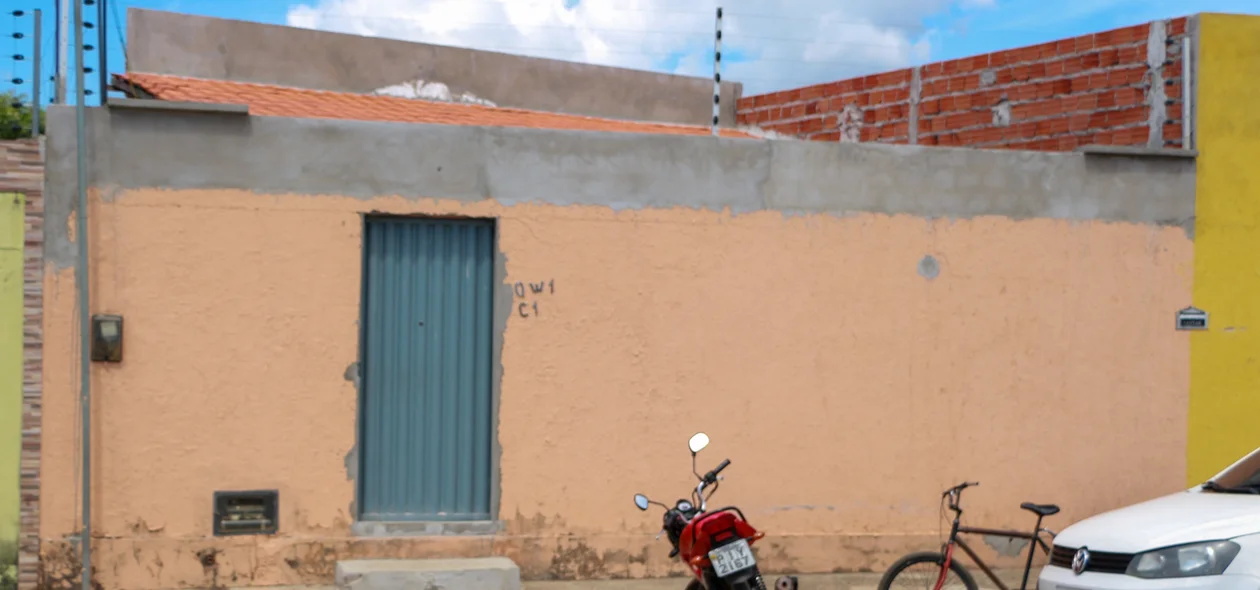 Casa onde aconteceu o crime